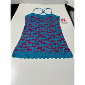 Wear Me Too Ways 2000's Women's Layering Lace Camis Animal Print size L NWT